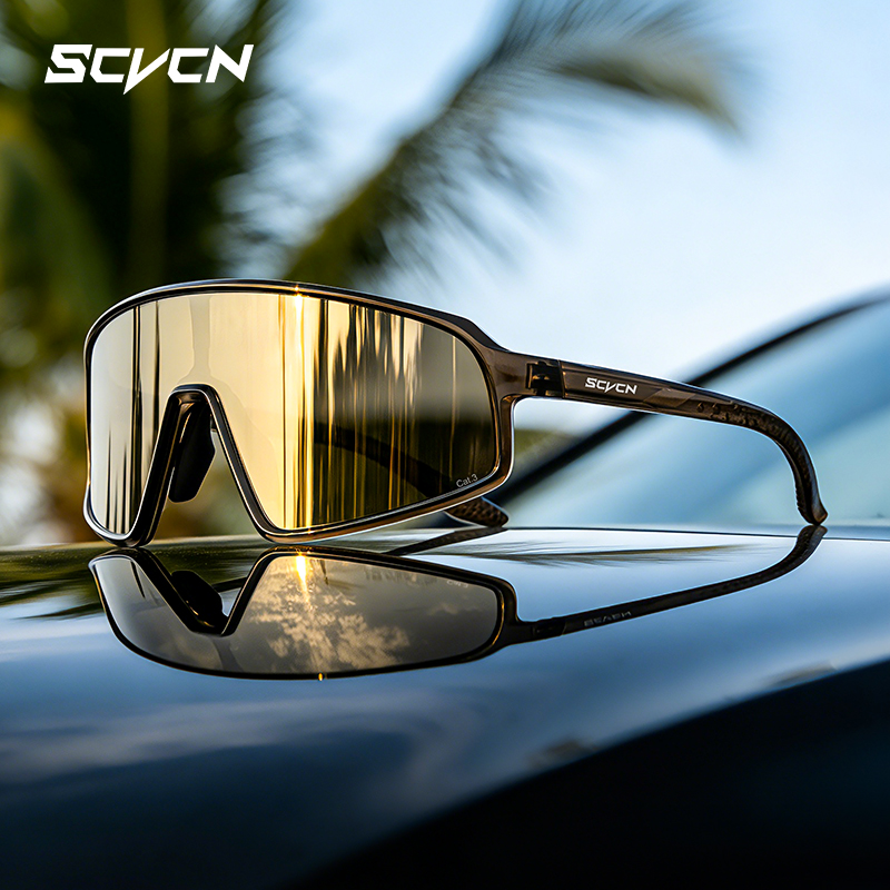 Mountain Biking Sunglasses - SCVCN Photochromic Cycling Sunglasses Men UV400