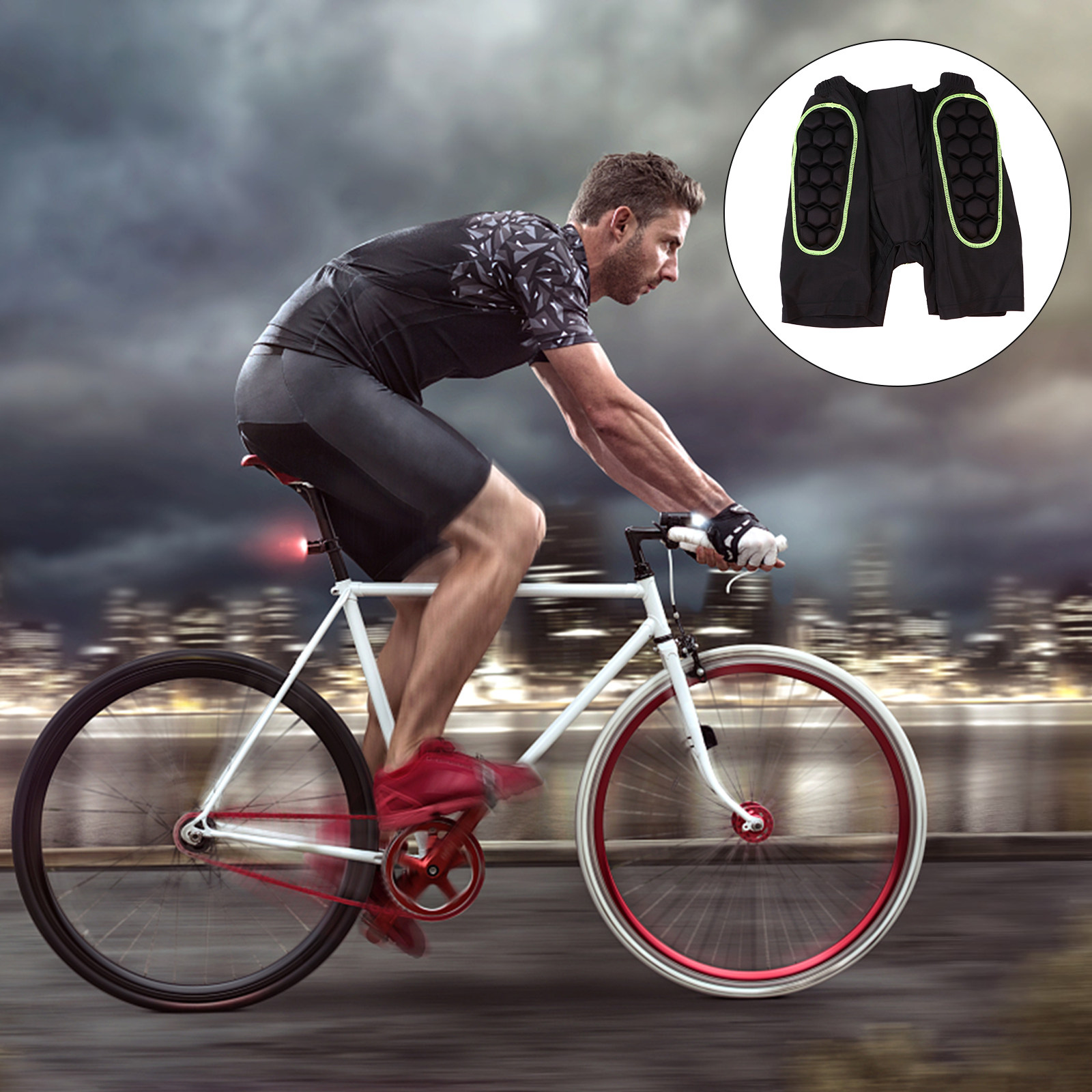 Mountain Biking Downhill - Men Breathable Cycling Downhill Shorts Padded