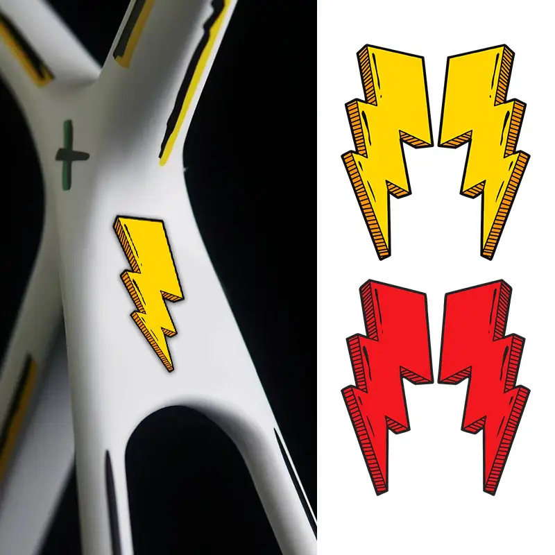 Mountain Biking History - 1pcs Lightning Stickers Bicycle Frame Sticker