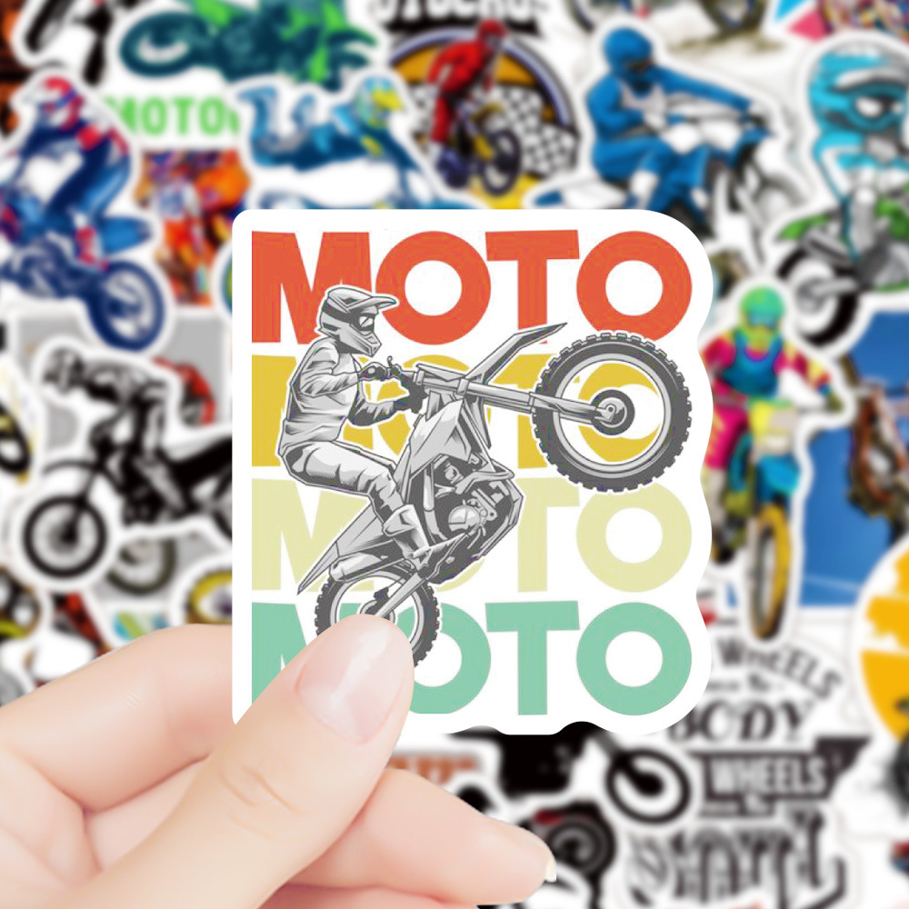 10/30/50pcs Dirt Bike Motorbik - Mountain Biking Cartoon ulasan dan harga