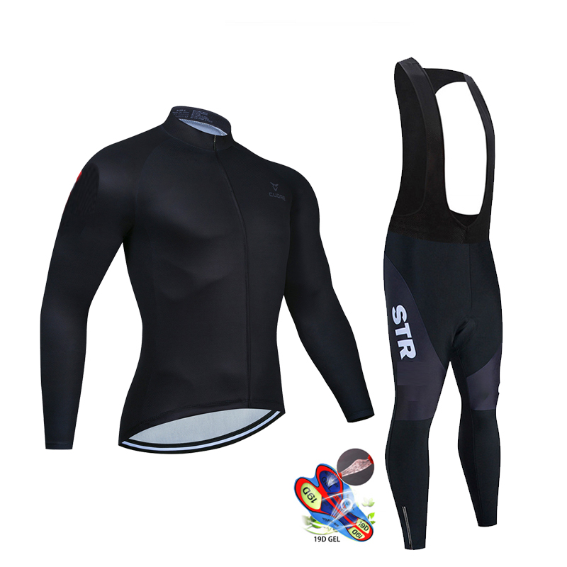 Autumn Black Cycling Jersey Se - Mountain Biking Uniform ulasan dan harga