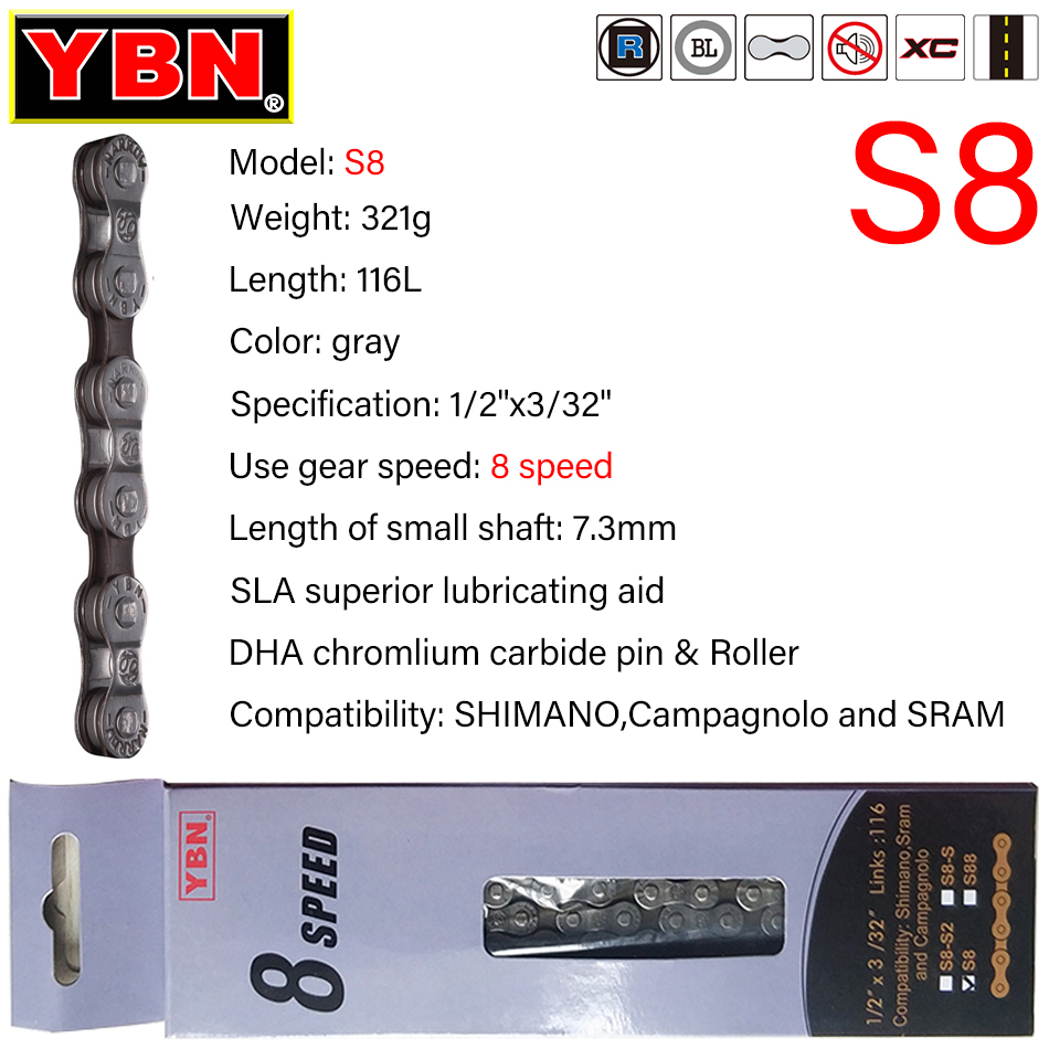 YBN Bicycle Chain 8/9/10/11/12 - Cassette 11 Speed ulasan dan harga