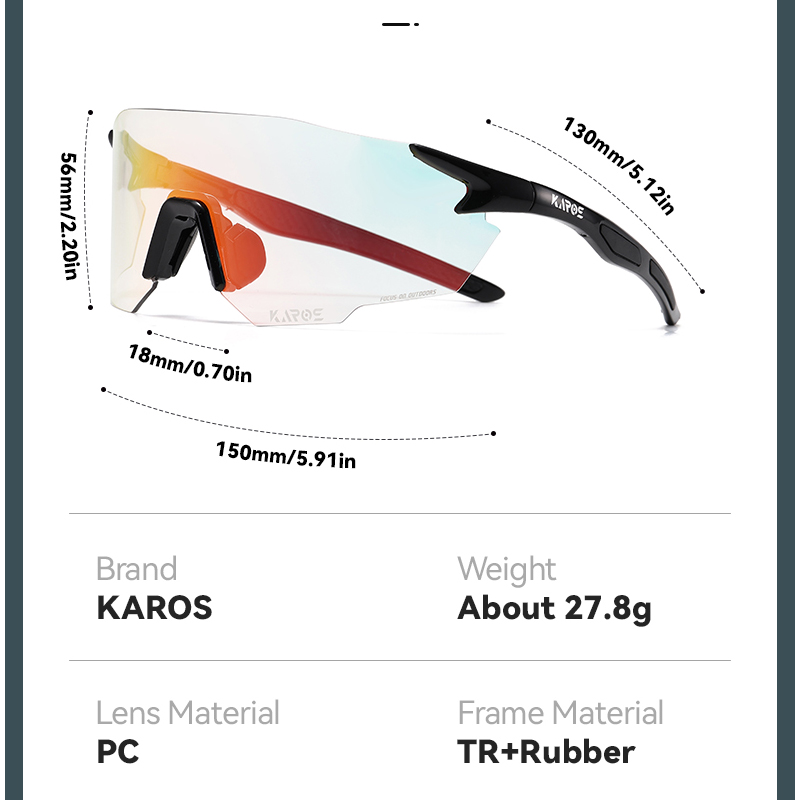 KAROS Photochromic Cycling Gla - Mountain Biking Sunglasses ulasan dan harga