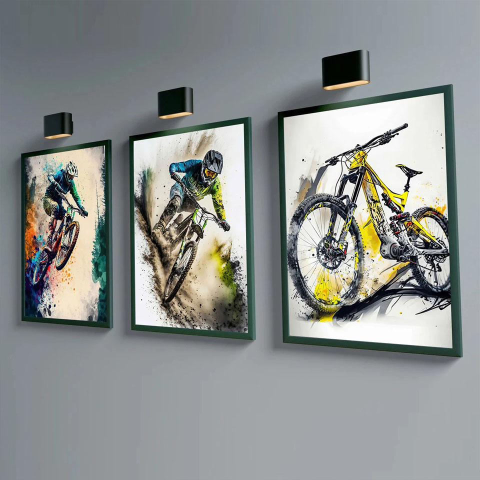Mountain Bike Sports Wall Art  - Picture Of Mountain Biking ulasan dan harga